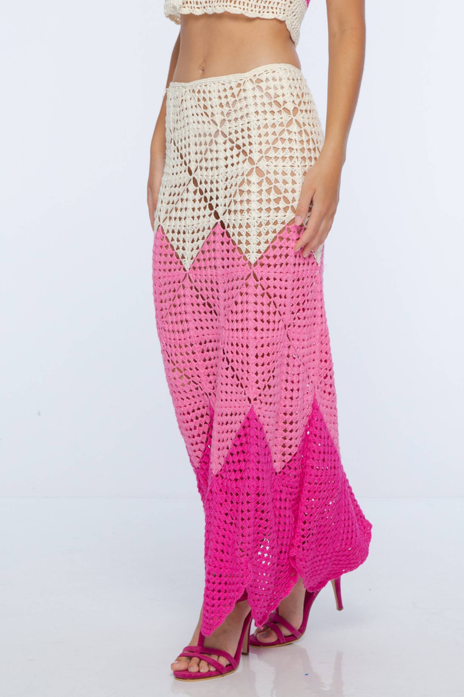 Lavina Crochet Gradient Skirt