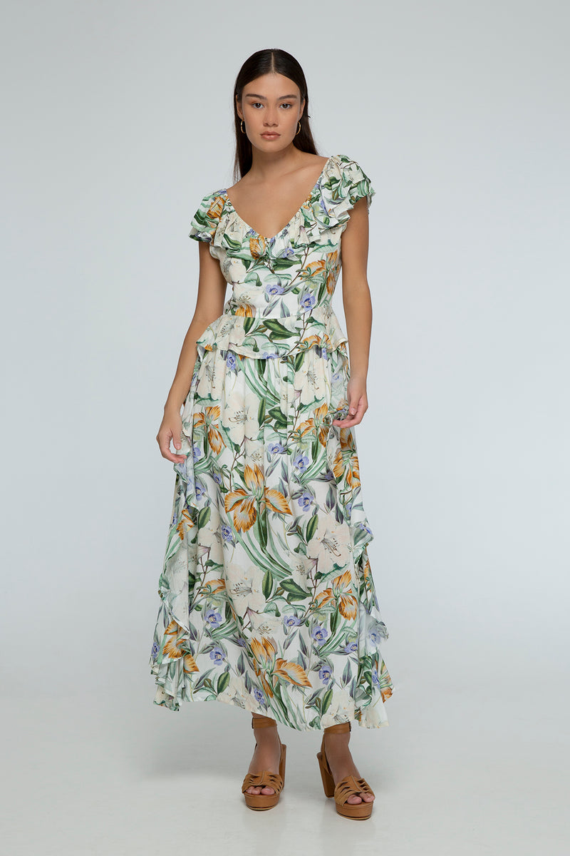 Blue Iris Maxi Dress