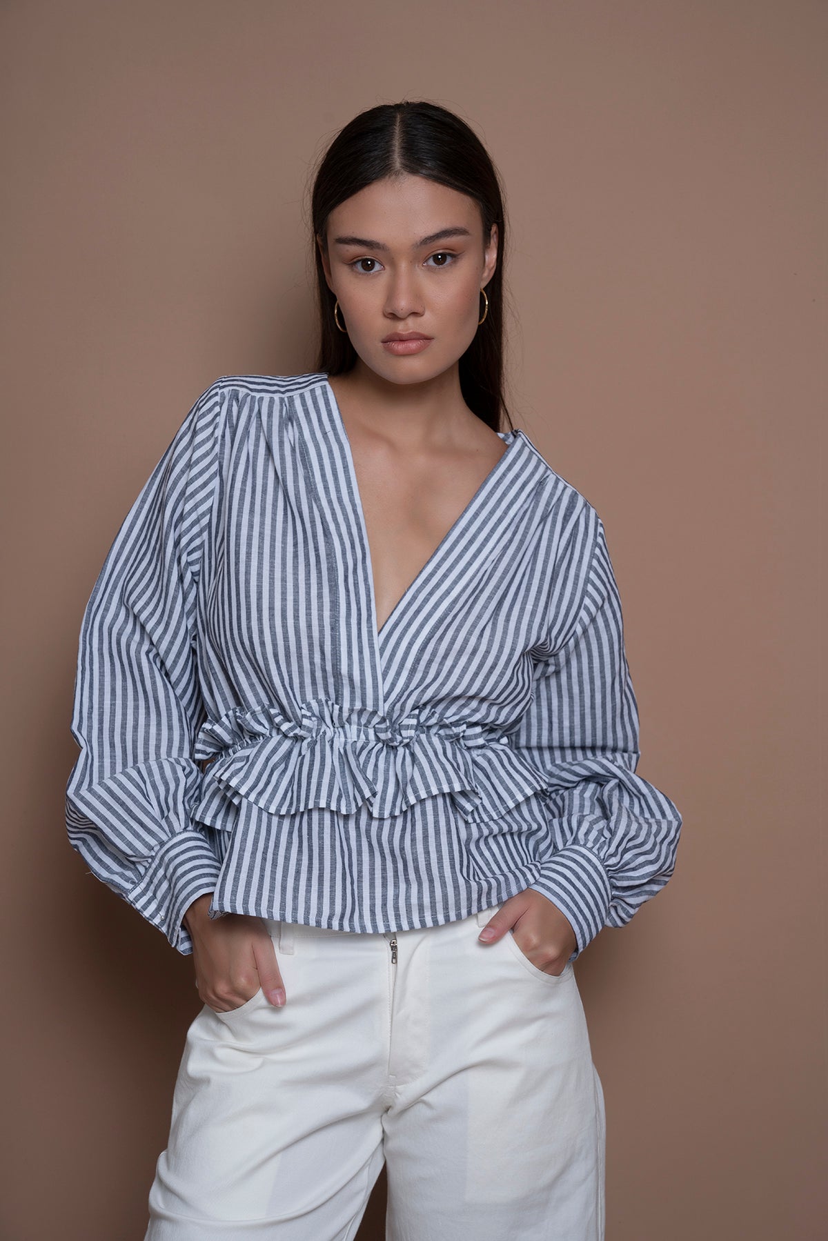 Enzy Stripe Blouse