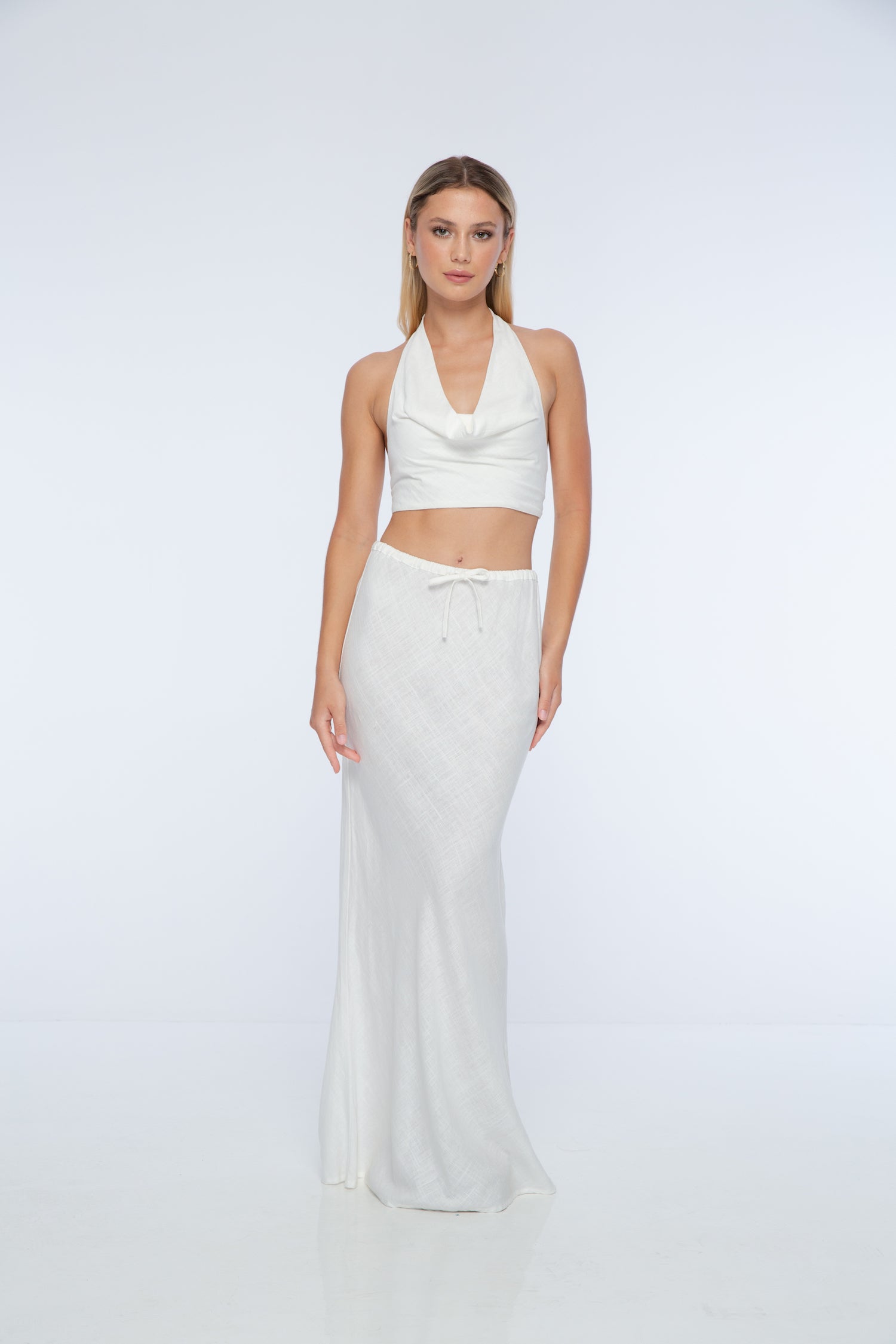 Calla Cowl Neck Crop Top