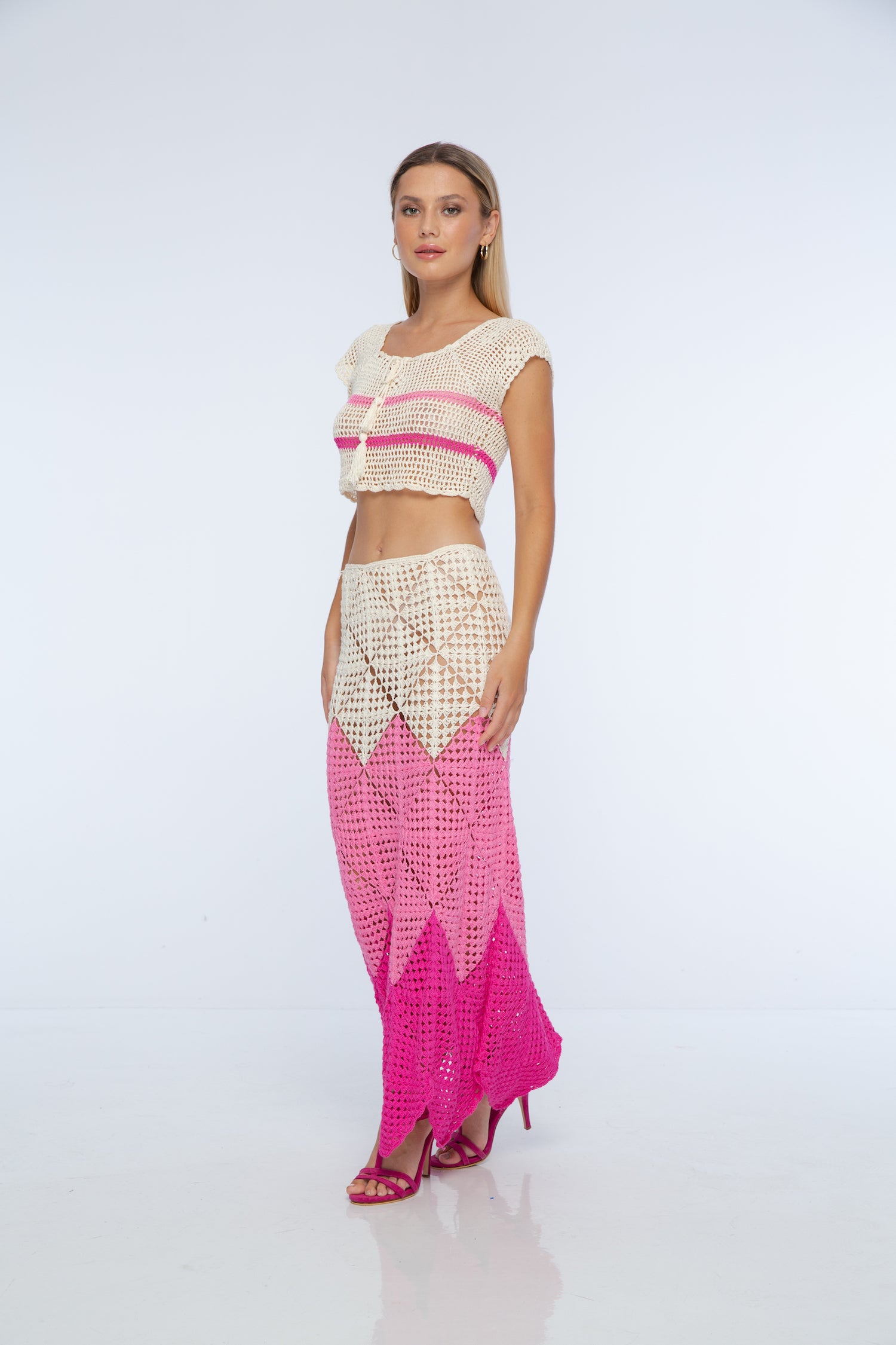 Lavina Crochet Gradient Skirt