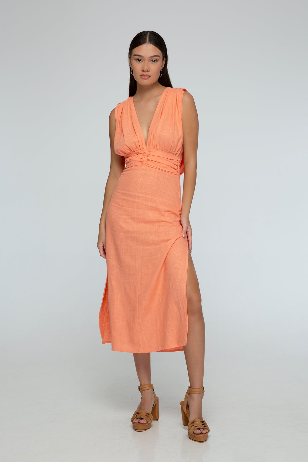 Calla Linen Maxi Dress