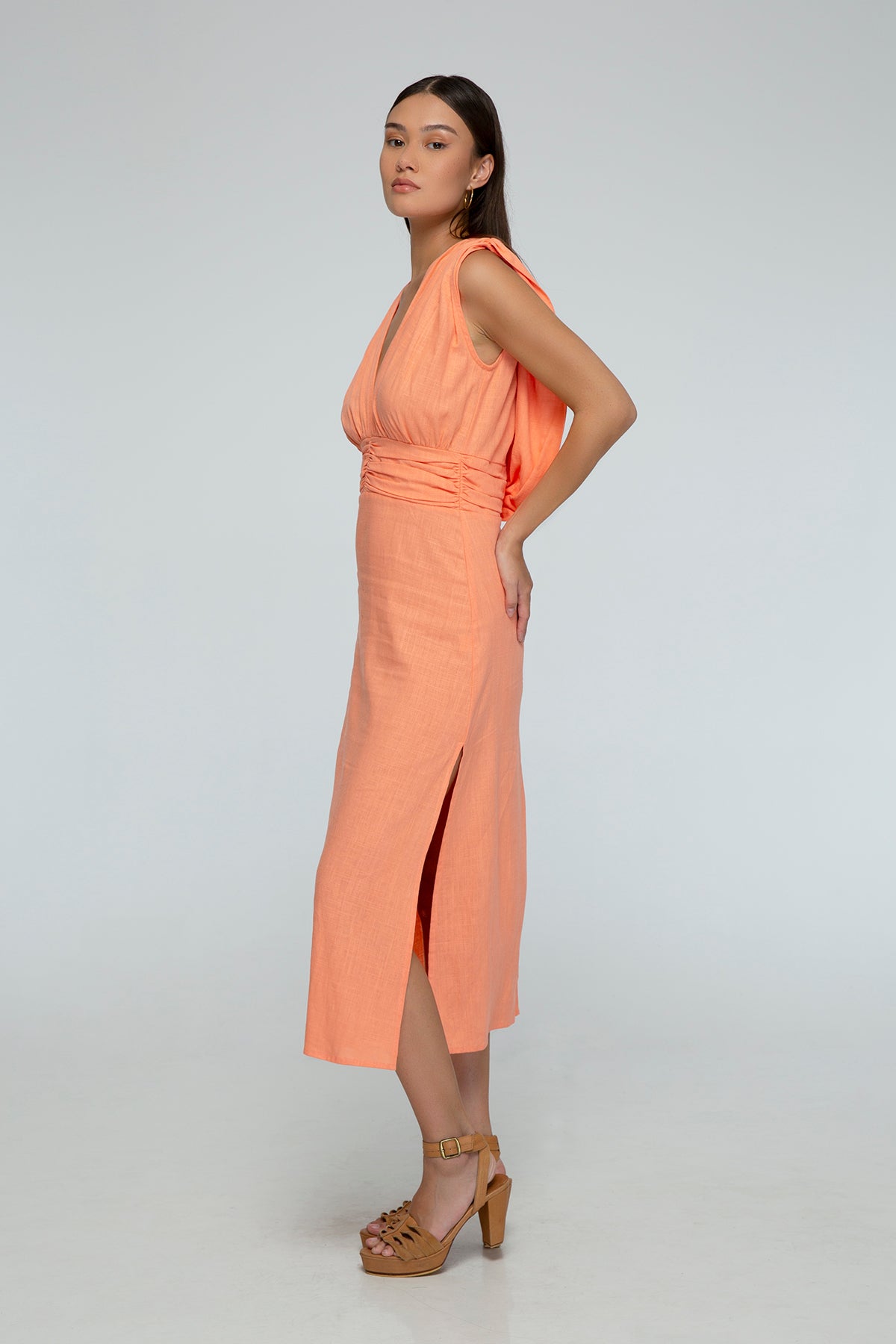 Calla Linen Maxi Dress