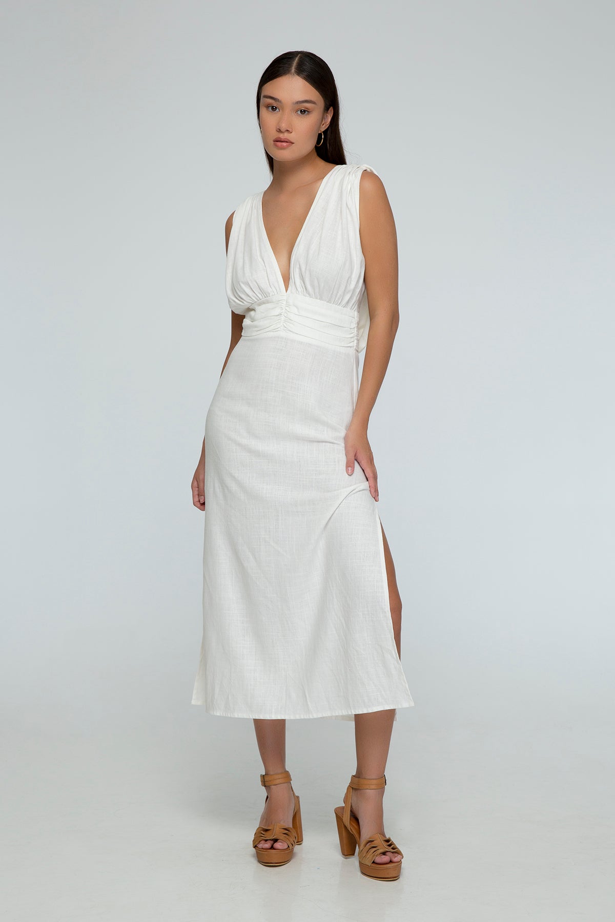 Calla Linen Maxi Dress