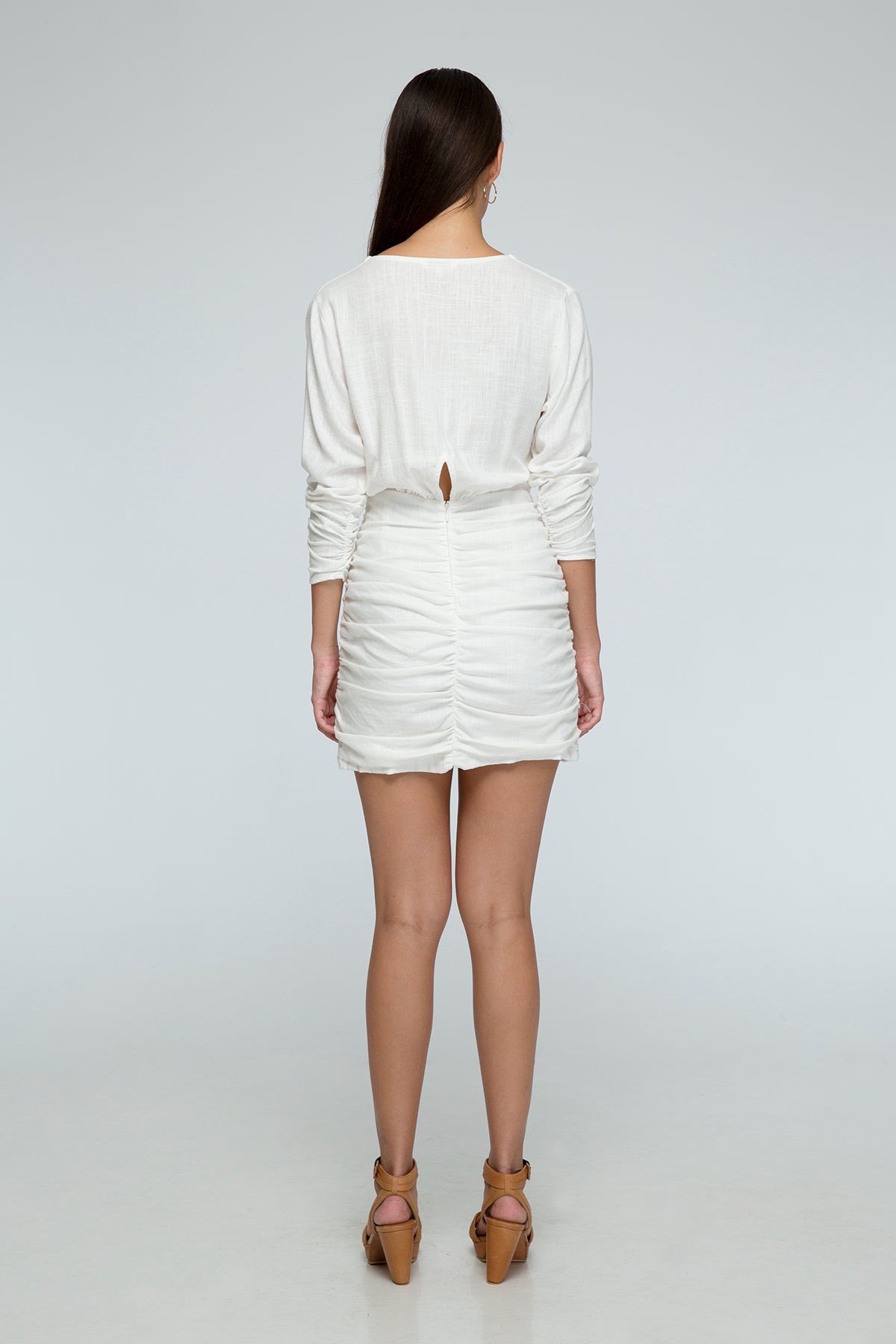 Calla Ruched Mini Dress