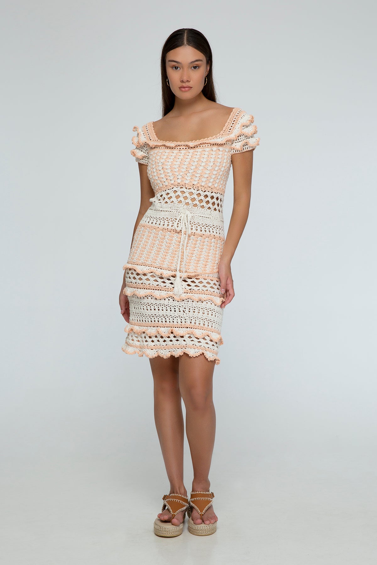 Zarra Crochet Mini Dress