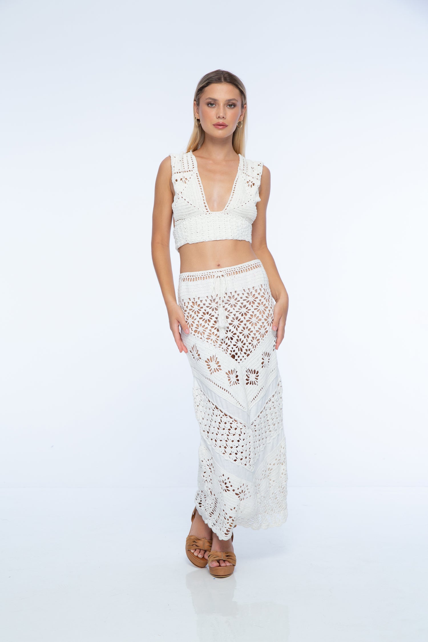 Lavina Crochet Maxi Skirt